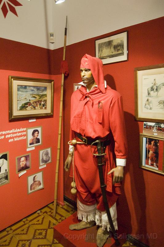 20071202_112613  D2X 2800x4200.jpg - Municipal Museum, San Miguel de Monte, Argentina.  Typical fighter circa 1830s.   Everyone had to wear something red to show loyalty to de Rosas